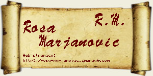 Rosa Marjanović vizit kartica